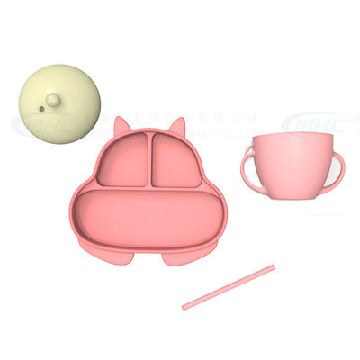 Ensemble d'alimentation en silicone personnalisable pour animaux d'un écureuil pour les enfants de 6 mois et plus