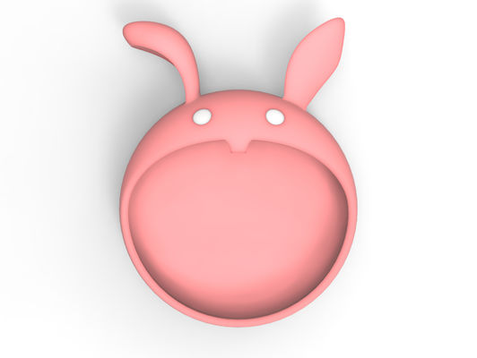 Dispenser de plaque d'alimentation pour bébé en silicone MHC Pink Rabbit 100% de qualité alimentaire