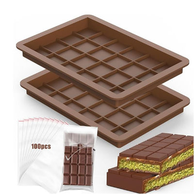 MHC Moules de chocolat en silicone carré géométrique grand profond personnalisé Dubaï Moule de chocolat