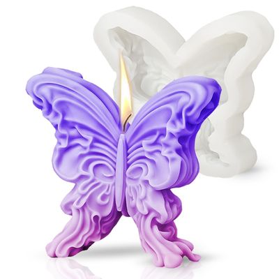 MHC Grands moules de bougie papillon anniversaire 3D unique bougie moules de silicone fabricant